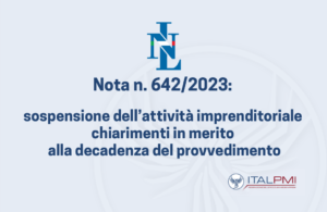 Nota n. 642\2023 dell'Ispettorato Nazionale del Lavoro.