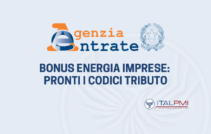 BONUS ENERGIA IMPRESE: ﻿PRONTI I CODICI TRIBUTO