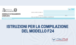 Istruzioni per la compilazione del modello F24