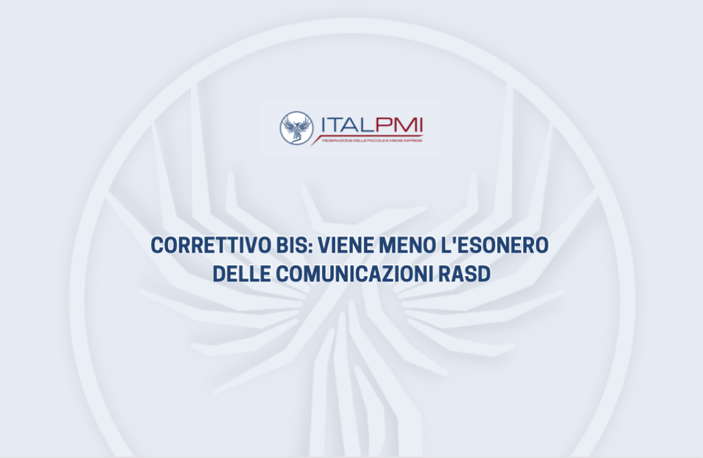 Correttivo bis: viene meno l'esonero delle comunicazioni RASD