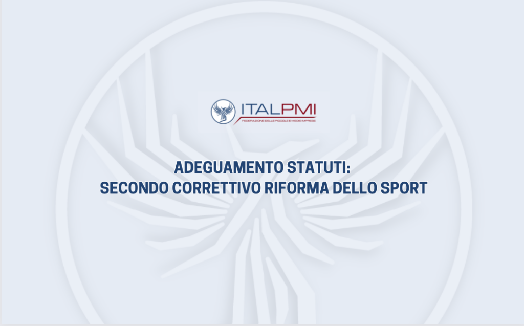 Adeguamento statuti: secondo correttivo Riforma dello Sport