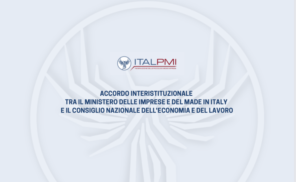 Accordo interistituzionale tra il Ministero delle Imprese e del Made in Italy e il Consiglio Nazionale dell'Economia e del Lavoro